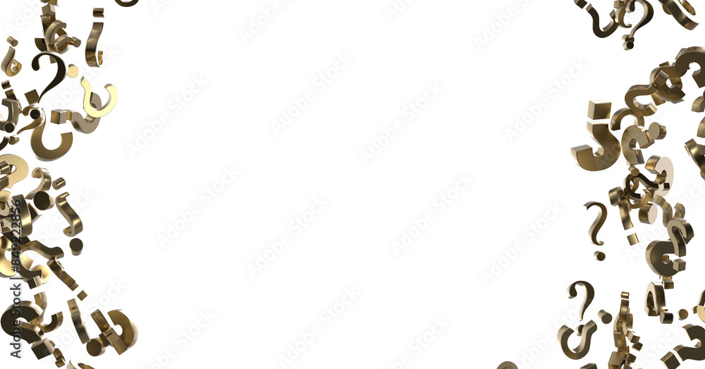 Aufkleber Infinite question marks, original 3d rendering