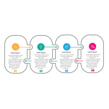 Timeline infographic with infochart. Modern presentation template with 5 spets for business process. Website template on white background for