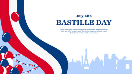 vector bastille day background template