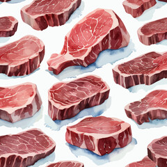 Wagyu Steaks Ilustration Design Very terrifying