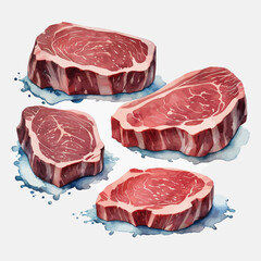 Wagyu Steaks Ilustration Design Very terrifying