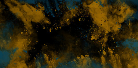 Artistic abstract dark colorful orange background. Violet smoke isolated grunge background for effect, text or copyspace. Colorful Dust Particle fire Explosion Isolated on Black Background, Vector.