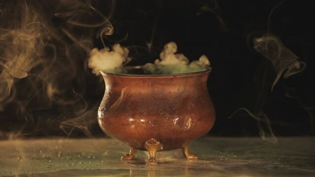 Smoky Halloween cauldron