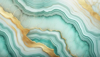 Acrylglasbilder Kristalle  Piękne, warstwowe tło w odcieniach niebieskiego. Przekrój minerału kamienia o nazwie howlit.   © Monika