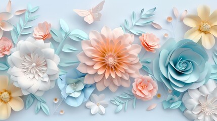 flowers on a white background