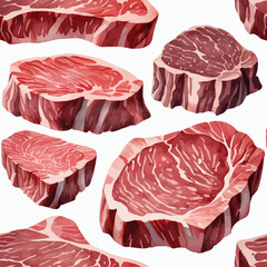 Wagyu Steaks Ilustration Design Very terrifying