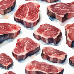 Wagyu Steaks Ilustration Design Very terrifying