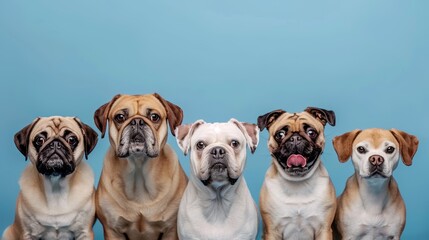 Obraz premium The group photo of dogs