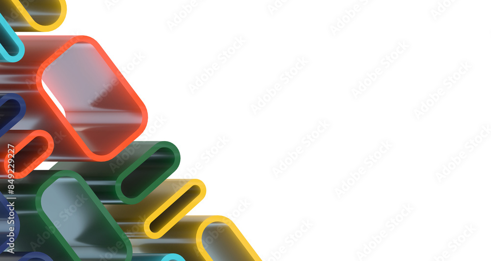 Poster Mosaic triangular low poly style abstract geometric background - Divider 3d