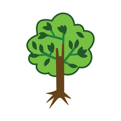 Tree icon isolated on white background for your web and mobile app design. Illustration element design with nature theme. plant and tree