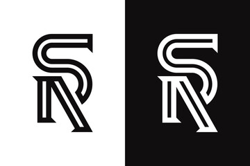NS or SN or AS letter creative logo design icon