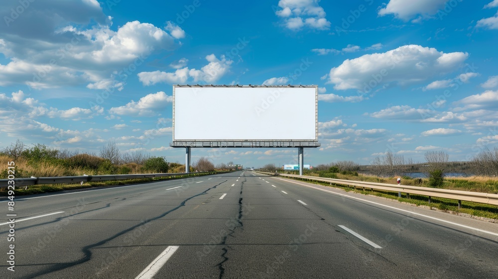 Aufkleber advertisement mockup with dynamic cloud background. white blank space and white blank space. stock a