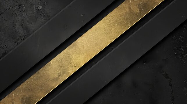Sophisticated Black and Gold Textured Strips with Elegant Finish for High-End Design Concepts.