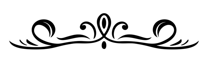 Chapter flourish divider. Vector separator decoration element.