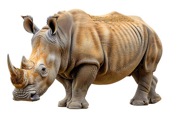 Obraz premium Rhinoceros isolated on white background, transparent background