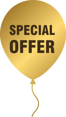 Golden special offer balloon