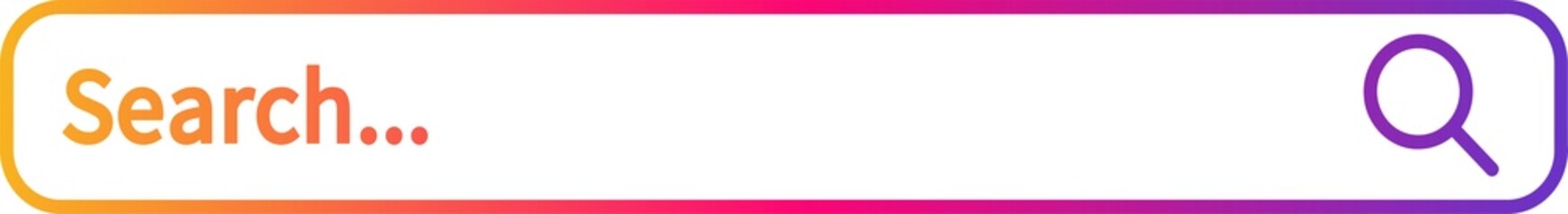 Fototapeta premium Gradient search bar icon