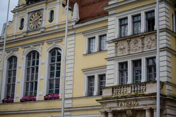 Alte Gebäude in der Ingolstädter Innenstadt, das Ingolstädter alte Rathaus, Bayern, Deutschland
