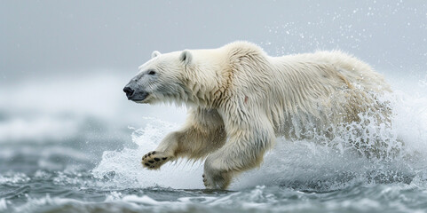 A polar bear in polar national parks: capturing wildlife in stunning detail.