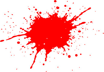 Red Color Paint Splatter	
