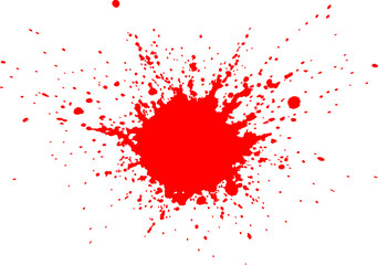 Red Color Paint Splatter	
