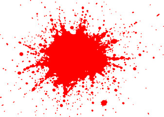 Red Color Paint Splatter	
