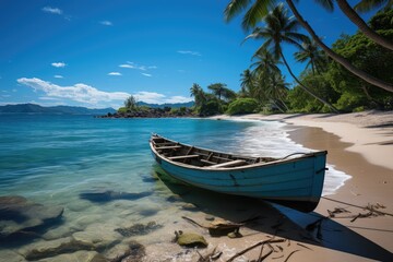 Bophut beach Sunny and serene sunset., generative IA