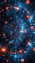 Obraz premium Advanced digital background for tech processes, neural networks, and data visualization