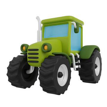 Farm Vehicle or Tractor 3D render icon