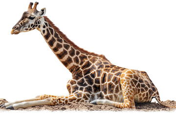 Naklejka premium giraffe isolated on white background, transparent background