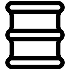 Drum container. Editable stroke vector icon.