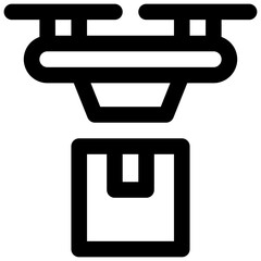 Drone. Editable stroke vector icon.