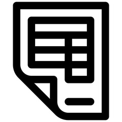 Invoice. Editable stroke vector icon.