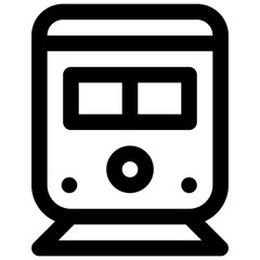 Freight train. Editable stroke vector icon.