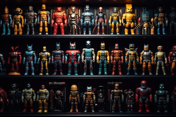 Fototapeta premium Iconic Character Toys Section., generative IA