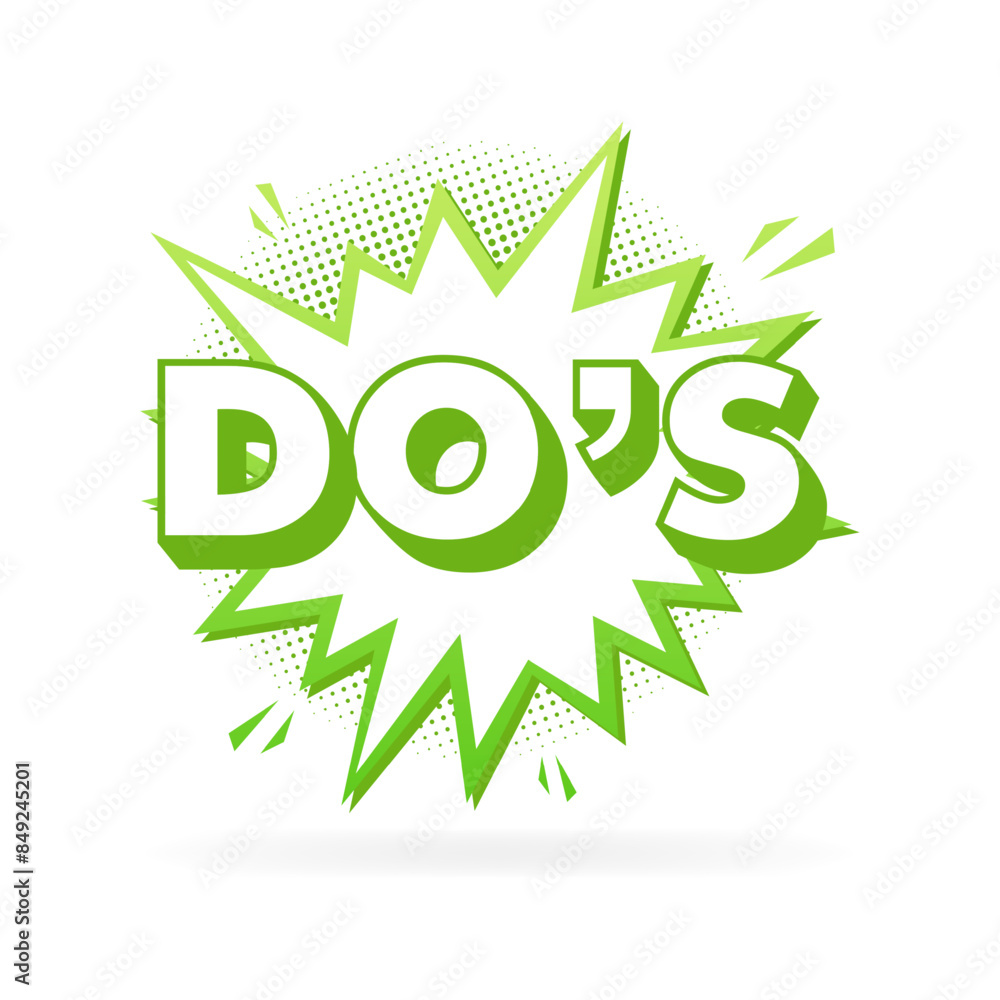 Poster do`s banner. explosive message bubble icon. flat style. vector icon.