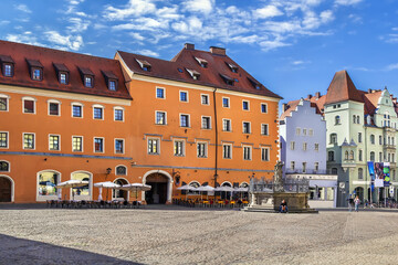 Haidplatz Square in Regensburg, Germany