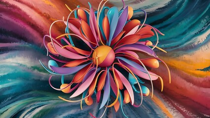 Abstract background of colorful flower