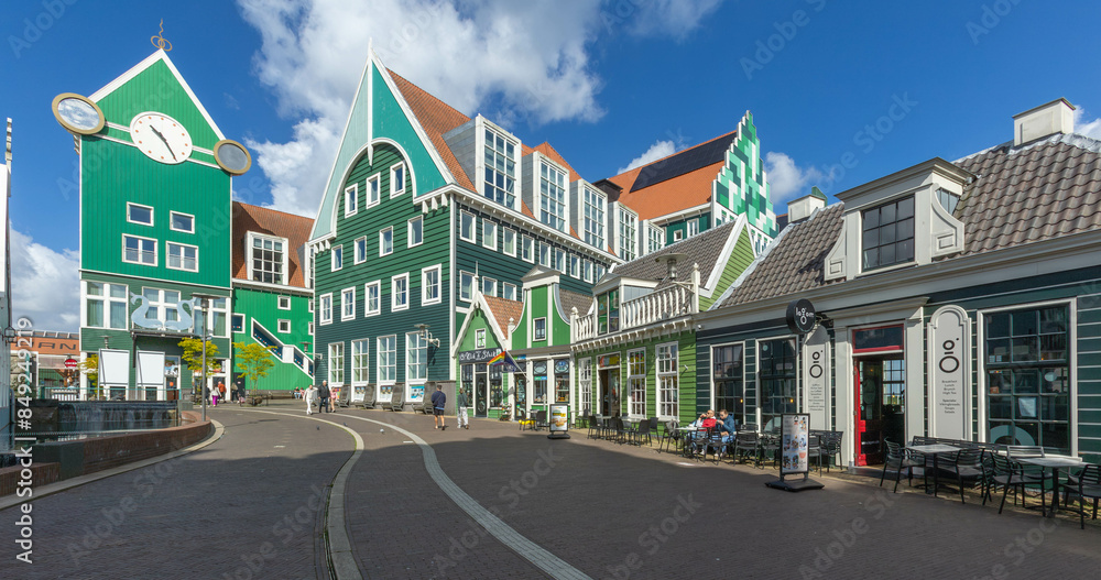 Wall mural zaandam centre in unique dutch style