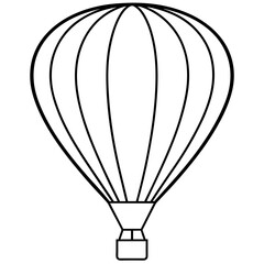 Obraz premium hot air balloon line art vector silhouette 