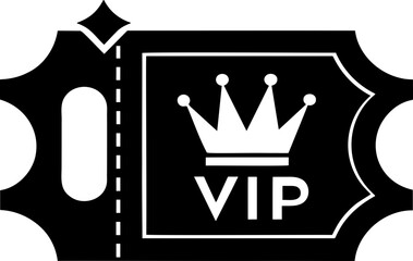 VIP ticket with crown