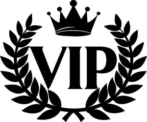 VIP with crown and laurel wreath