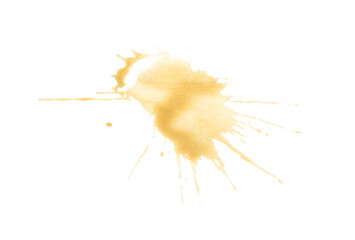Dried coffee stain isolated on white, top view