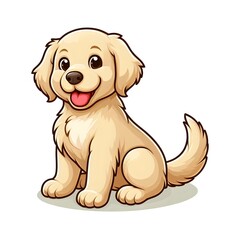 golden retriever puppy, golden retriever dog, vector image