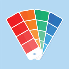 Flat style color guide palette