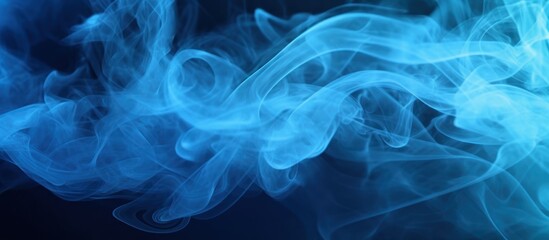 Abstract Blue Smoke Swirls