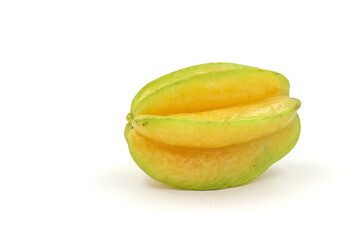 Carambola is a fruit. Isolated on a white background.