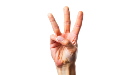 A hand, isolated on white, represent communication a human gesture