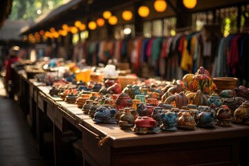 Chatuchak Market Colors, Culture and Agitation in Bangcoc., generative IA