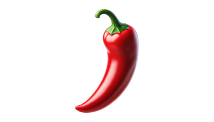 Chili pepper isolated on transparent or white background